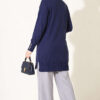 Polyelit Embroidered French Terry Cardigan Navy Blue - الصورة 3