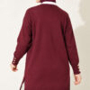 Polyelit Embroidered French Terry Cardigan Plum - الصورة 4