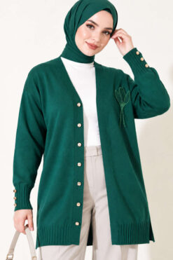 Alternative view of Polyelit Embroidered French Terry Cardigan Nefti