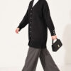 Polyelit Embroidered French Terry Cardigan Black - Imagen 2