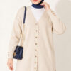 Polyelit Embroidered French Terry Cardigan Stone