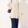 Polyelit Embroidered French Terry Cardigan Stone - الصورة 2