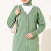 Polyelit Embroidered French Terry Cardigan Green
