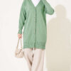 Polyelit Embroidered French Terry Cardigan Green - الصورة 3