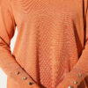 Polyester Knit Tunic with Stand Collar Detail Orange - Imagen 4