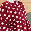 Polka Dot Buttoned Knit Tunic Burgundy - immagine 5