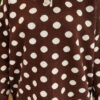 ⁦Polka Dot Buttoned Knit Tunic Brown⁩ - الصورة ⁦5⁩