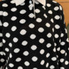 Polka Dot Buttoned Knit Tunic Black - immagine 5