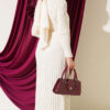 Ribbed Detail Tie-Front French Terry Knit Dress Stone - Imagen 3