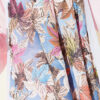 Colorful Leaf Pattern French Terry Shawl Baby Blue - immagine 4