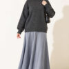 Ribbed Basic Knit Sweater Anthracite - immagine 2