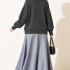 Ribbed Basic Knit Sweater Anthracite - immagine 4