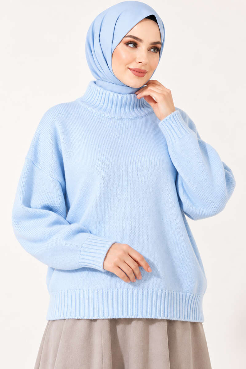 Ribbed Basic Knit Sweater Dark Brown - immagine 5