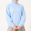 Ribbed Basic Knit Sweater Baby Blue - immagine 3
