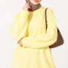 Ribbed Crew Neck Knit Tunic Yellow - Imagen 3