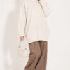 Ribbed Crew Neck Knit Tunic Stone – Bild 2