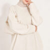 Ribbed Crew Neck Knit Tunic Stone – Bild 3