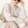 Ribbed Low-Shoulder Knit Tunic Stone - الصورة 2