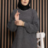 Ribbed Oversized Knit Sweater Anthracite - immagine 2