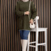⁦Ribbed Oversized Knit Sweater Khaki⁩ - الصورة ⁦3⁩
