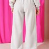 Embroidered Brushed French Terry Jogger Pants Grey – Image 4