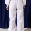 Embroidered Brushed French Terry Jogger Pants Grey - الصورة 4