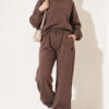 Embroidered Brushed French Terry Jogger Pants Mink – Bild 2