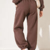Embroidered Brushed French Terry Jogger Pants Mink – Bild 4