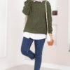 Braided Knit Sweater Khaki