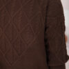 Braided Knit Sweater Brown – Image 5