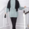 Knitted Cardigan with Hair Knit Detail and Button Closure Mint - immagine 4