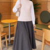 Terry Knit Sweater with Hair Braid Detailing Pink - الصورة 2