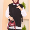Braided Knit Three-Piece Modest Set Black – Image 2