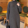 Braided Knit Dress Anthracite - Imagen 2
