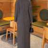 Braided Knit Dress Anthracite - Imagen 4