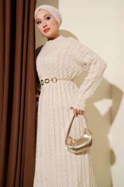 Alternative view of Braided Knit Dress Beige