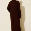 Braided Knit Dress Brown – Image 3