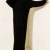 Braided Knit Dress Black