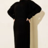 Braided Knit Dress Black - Afbeelding 2