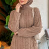 Braided Knit Dress Mink - Imagen 2