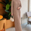 Braided Knit Dress Mink - Imagen 3