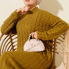 ⁦Braided Knit Dress Oil Green⁩ - الصورة ⁦2⁩