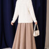 Braided Knit Sweater Ecru - الصورة 4