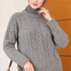 Braided Knit Sweater Smoke