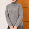 ⁦Braided Knit Sweater Smoke⁩ - الصورة ⁦3⁩