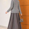 ⁦Braided Knit Sweater Smoke⁩ - الصورة ⁦4⁩