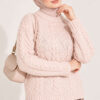 Braided Knit Sweater Powder Pink