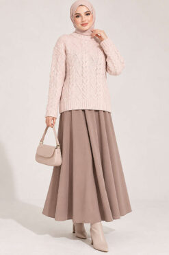 Alternative view of Braided Knit Sweater Powder Pink