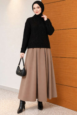 Alternative view of Braided Knit Sweater Black