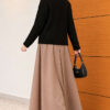⁦Braided Knit Sweater Black⁩ - الصورة ⁦4⁩